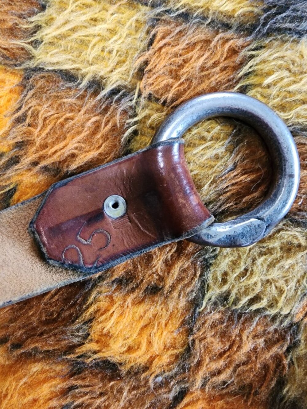 Brown Leather Ring Buckle Belt | Vintage Style - Picture 4 of 4